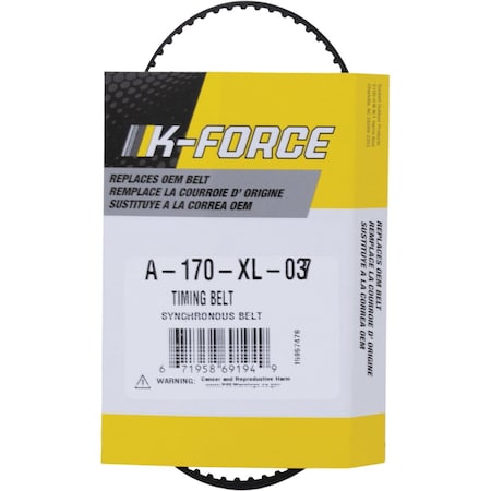 A & I Products Timing Belt, 17" XL 0.37" 85 Teeth 0" x0" x0" A-170-XL-037